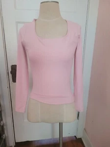 Lindas camisas preppy rosa Y2k talla XS de manga larga Queen de moda para mujer - Imagen 1 de 4