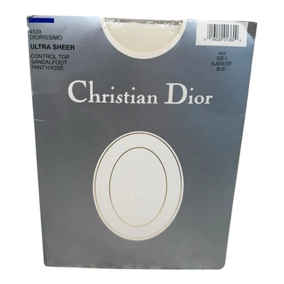 Christian Dior Diorissimo Ultra Sheer Pantyhose Size 4 Alabaster 4533 - Image 1 of 2