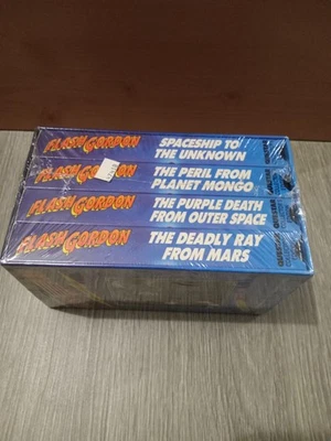 The Original Flash Gordon VHS B&W 4 Tape Set Collector's Edition NEW Sealed Foto 1 de 4