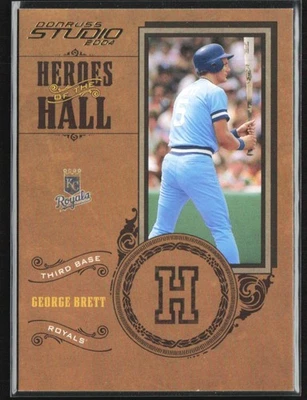 George Brett 2004 Donruss Studio Heroes of the Hall Gold/499 #HH-4 Kansas City Foto 1 de 3