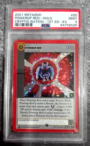 2021 Metazoo Cryptid Nation Kickstarter PowerUp Red Full Holo PSA 9 - Picture 1 of 2