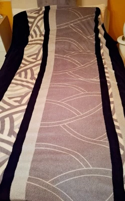 Bettwäsche QVC BADIZIO 155x220 Einzelbett 3tlg geometrisches Muster schwarz grau - Bild 1 von 4