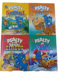 Kinderlob! Abenteuer Serie Bücher Vintage Psalty 4 Stück Christian Hardcover - Bild 1 von 10