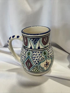 Le Souk Ceramique Malika Large Mug Cup - Hand Painted - Tunisia - Picture 1 of 11