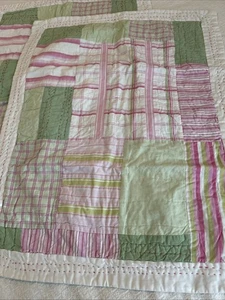 (2) Nautica Edgemont gesteppte Kissenbezüge STANDARD grün rosa weiß - Bild 1 von 8