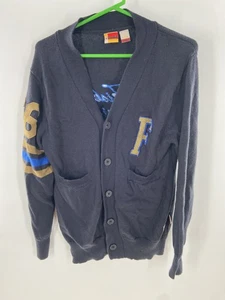 Vintage Fisk University Pupil Damen Strickjacke Pullover dunkelblau Größe L - Bild 1 von 5