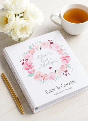 Personalised wedding planner / Bride to be gift / Journal / engagement gift idea - image 1 of 4