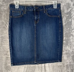 Minifalda vaquera azul marino antigua para mujer talla 10 regular 5 bolsillos - Imagen 1 de 8