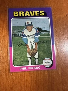 1975 Topps #130 Phil Niekro - Atlanta Braves - HOF - Near Mint (NM) - FREE SHIP! - Picture 1 of 2