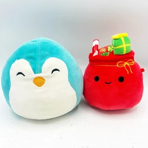 Set of 2 Mini Squishmallows Lowell Gift Bag and Tanner Teal Penguin 5" Plush - Picture 1 of 9