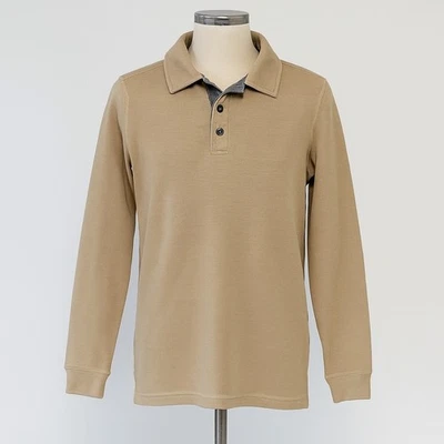 Norm Thompson Pullover Sweater Mens Medium Tan Khaki Lightweight Polo L/S Golf - Image 1 of 4