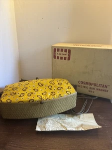 Vintage Cosmopolitan Elektrischer Brötchen Brotwärmer Salton Gelb Paisley. Getestet NEU - Bild 1 von 8