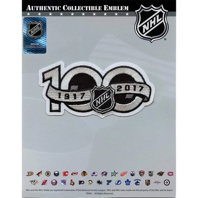 National Hockey League NHL 100th Anniversary Jersey Sleeve Logo Patch 2017 Seaso - Image 1 of 2