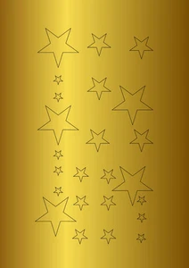 Sticker Sheet STARS - Adhesive Paper Adhesives Sticker or Glossy - Picture 1 of 1