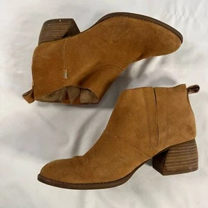 Toms Leilani braune Wildleder-Stiefeletten mit Reißverschluss und Absatz Damengröße 7,5 elegante Stiefel - Bild 1 von 10