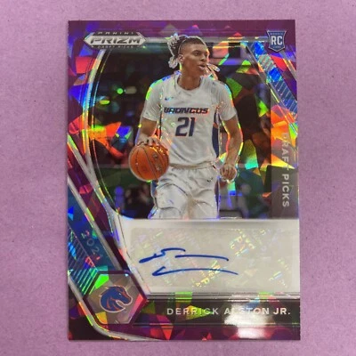 2021-22 Prizm DP Derrick Alston #DAJ RC Auto-PURPLE ICE PRIZM /99 BOISE STATE - Image 1 of 2