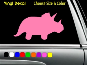 Triceratops niedlicher Dinosaurier Jura Aufkleber Laptop Fenster Sticker GRÖSSE FARBE WÄHLBAR - Bild 1 von 4
