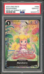 PSA 10 Mansherry Alternate Art One Piece Card Game English OP05-088🔥 - Picture 1 of 2