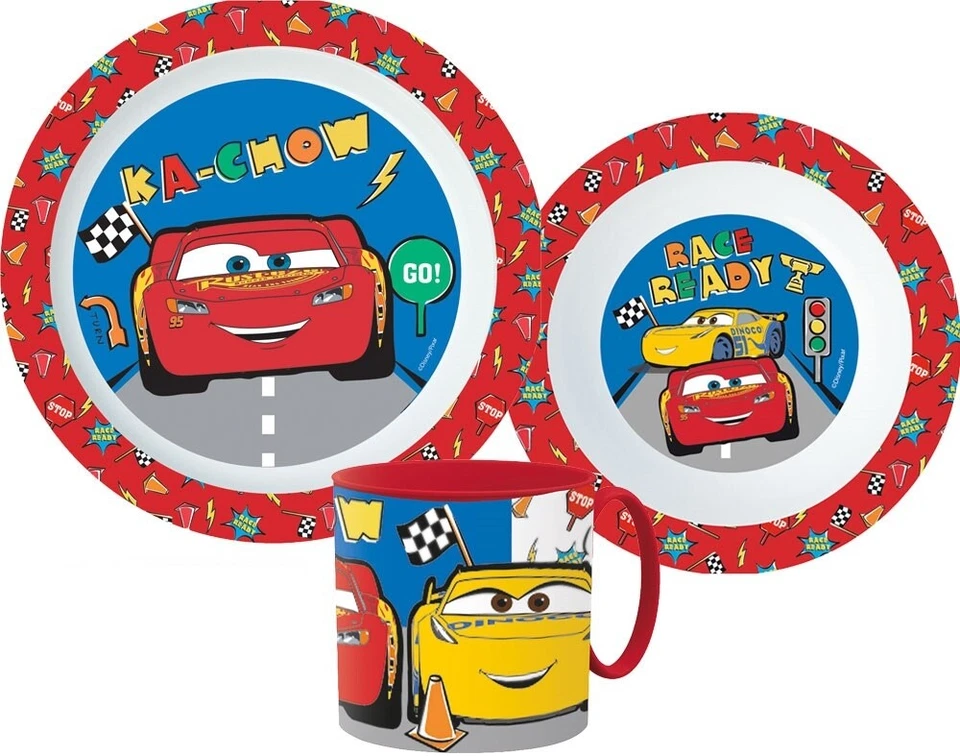 Disney Cars Geschirrset Frühstück Kleinkind Besteckset Kindergarten Cartoon - Bild 1 von 1