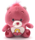 Care Bears Secret Bear 8” 2004 Pink Plush Stuffed Animal Beanie Heart Lock CLEAN