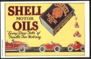 Modern Postcard: 1923 SHELL OIL & PETROL Advert. Shell for Trouble-Free Motoring - Picture 1 of 1