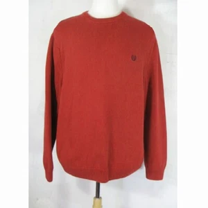 Suéter rojo apagado todo algodón Ralph Lauren Chaps, para hombre XXL, lavado a máquina como nuevo - Imagen 1 de 8