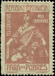 Portugal AFINSA #8 Mint Hinged Telegraph Stamp - Picture 1 of 1