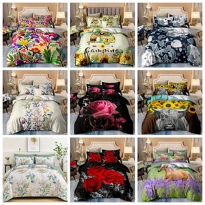 Luxury Duvet Quilt Cover Set Bedding Set Single Double King Size Pillowcases - Picture 1 of 96