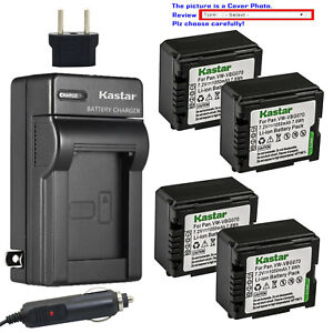 Kastar VW-VBG070 Battery AC Travel Charger for Panasonic HDC-TM300 HDC-TM300K
