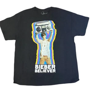 NEU T-Shirt Justin Bieber Believer Ghettoblaster Erwachsene XL X-LARGE schwarz - Bild 1 von 3