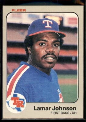 1983 Fleer Lamar Johnson #571 Texas Rangers - Image 1 of 2