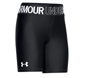 NWT Under Armour $25 Girls Heat Gear Bike Shorts, Black, Sz S - Picture 1 of 3