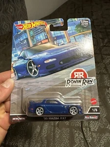 Hot Wheels '95 Mazda RX7 Blue #1 - 2022 Car Culture: Ronin Run-Real Riders - Picture 1 of 2
