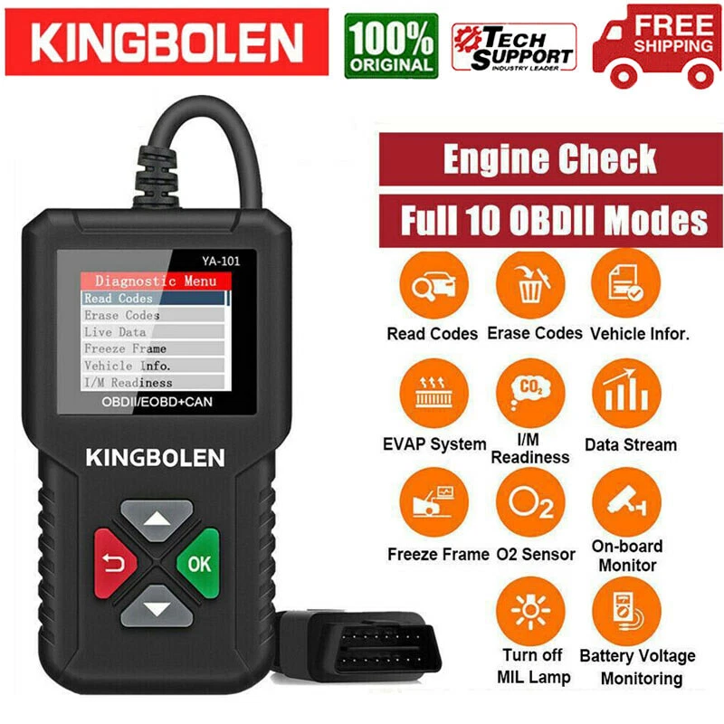 OBD2 Scanner OBD Code Reader Car Check Engine Automotive Fault Diagnostic Tool - Image 1 of 4
