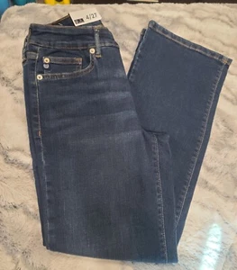New Women Chaps Size 4/27 Mid Rise crop kick jeans - Picture 1 of 6