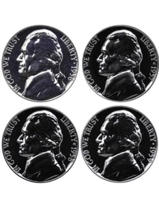 1956, 1957, 1958, 1959, Proof Jefferson Nickel Run Set Free shipping - Picture 1 of 1