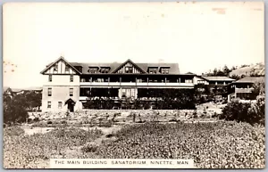 RPPC Ninette Manitoba c1910s The Main Building Sanatorium Prairie Lakes - Picture 1 of 2