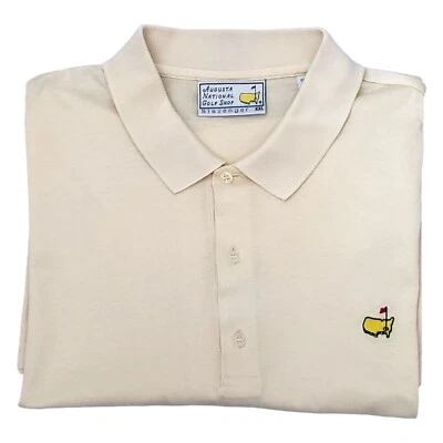 VTG Masters Golf Polo Slazenger Augusta Nat'l Golf Shop Cotton Yellow Mens XXL Foto 1 de 4