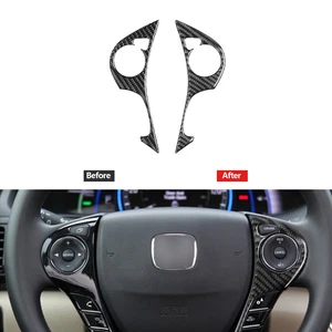 Carbon Fiber Steering Wheel Button Type A Trim Cover For Honda Accord 2013-2017 - Picture 1 of 9