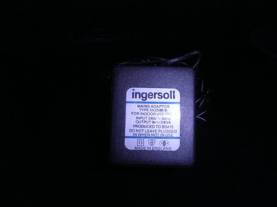 Atari 2600 VCS/Junior- Ingersoll XK2598/B ORIGINAL  Power Supply adapter - Image 1 of 1