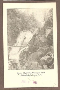 VINTAGE POSTCARD 1935 HIGH FALLS WILMINGTON NOTCH ADIRONDACK MOUNTAINS NEW YORK - Picture 1 of 1