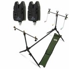 Carp Fishing Pod & Alarms With Swingers 2 Bite Alarms 3 Rod Rests & Bag NGT