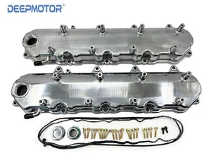 Cast Aluminum Valve Covers w/ Coil Mounts for GM LT GEN V 5.3 6.2 LT1 LT4 Sliver - Foto 1 di 4