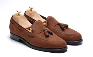 Loake Brown Suede Tassel Loafers Shoes: `Locke S` UK 9.5 F US 10.5 EU 43.5 - Picture 1 of 13