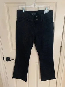 Pantalones de mezclilla para mujer Lee Indigo Riders negros 12 pequeños - Imagen 1 de 4