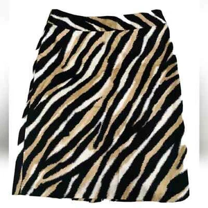 Talbots Academia Zebra Lion Animal Print Pencil Skirt Size 10 - Picture 1 of 6