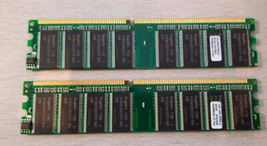 2GB 2x1GB PC3200 DDR-400 (HYNIX HY5DU12822CPT-D43) DDR, DIMM Desktop Ram Memory - Picture 1 of 1