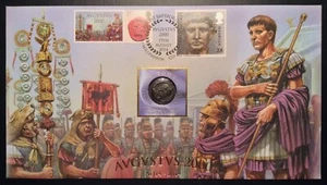 2014 Buckingham Augustus Genuine Valentinian I Roman Coin Cover, Colchester SHS - Picture 1 of 2