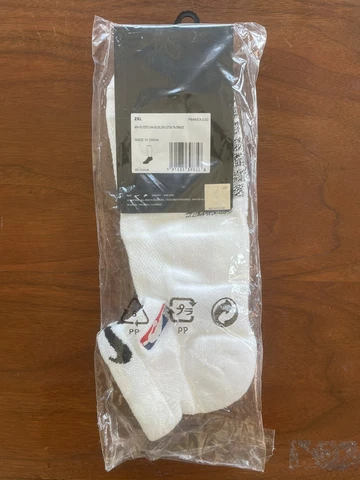 Nike NBA Authentics Ankle Length Team Issued 2XL White and Black Socks Cover