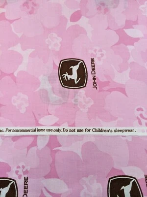 Pink John Deere Fabric - Image 1 of 3